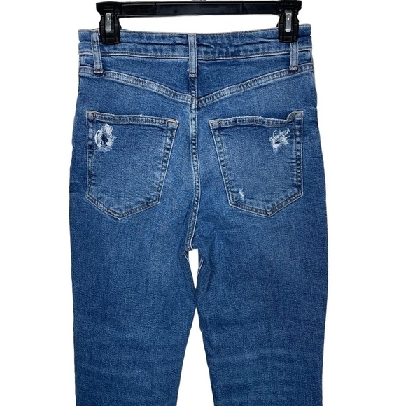 Free People We The Free High Rise Distressed Ripped Slim Jeans Sz28 - Picture 6 of 16